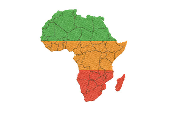 Africa Map Embroidery Design for Etsy & Small Shop Products
