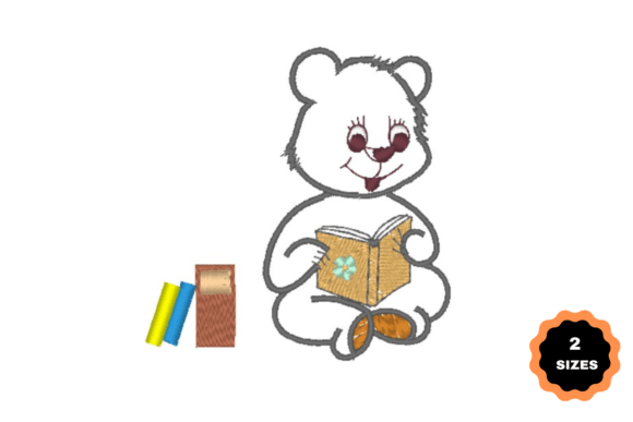 Bear Studying: A Cozy Embroidery Design for Holiday Product Magic