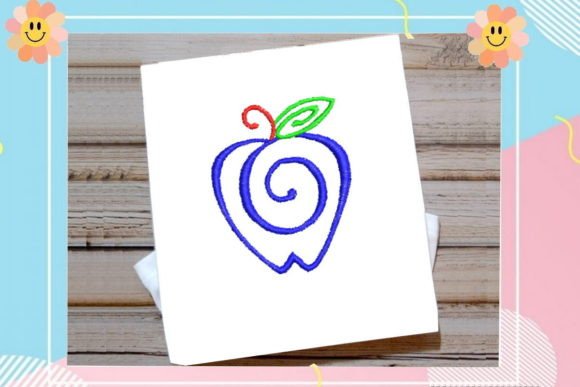 Beautiful Apple: Sweet Modern Embroidery Design