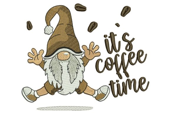 Coffee Time Gnome: An Embroidery Designer's Review for Personalized Gifts