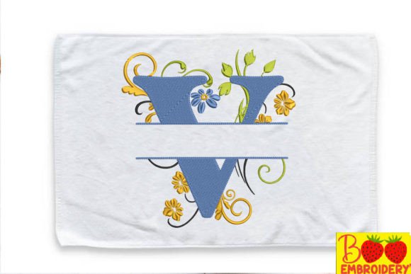 Floral Letter V Embroidery Design Review for Small Business