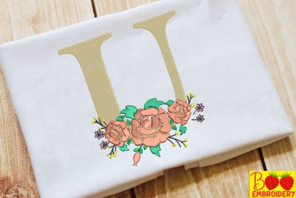 Letter U and Flower: Boutique Embroidery Design Review