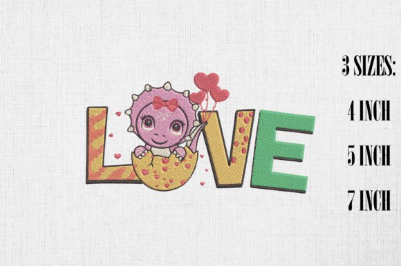 Love Dinosaur Valentine’s Day Embroidery Design Review
