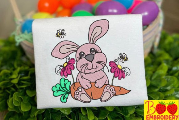 Pink Rabbit Holding Carrots and Flowers: A Designer’s Review