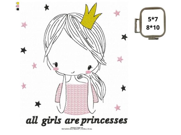 Reviewing the “All Girls Are Princesses” Embroidery Design